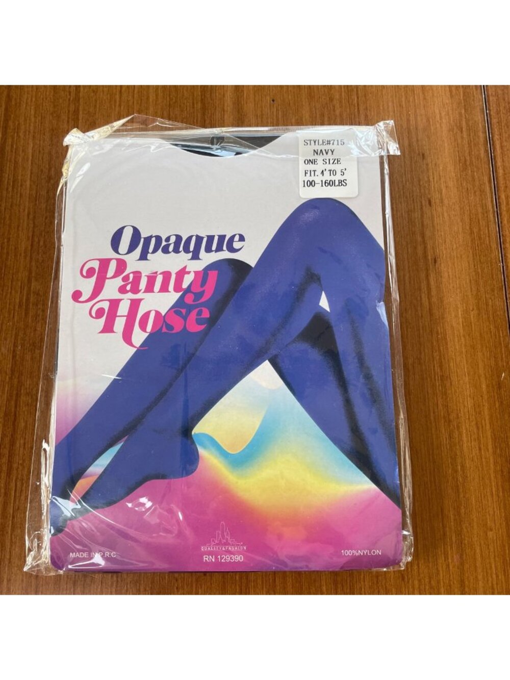 Opaque Panty Hose Navy Blue Style 715 Sz OS